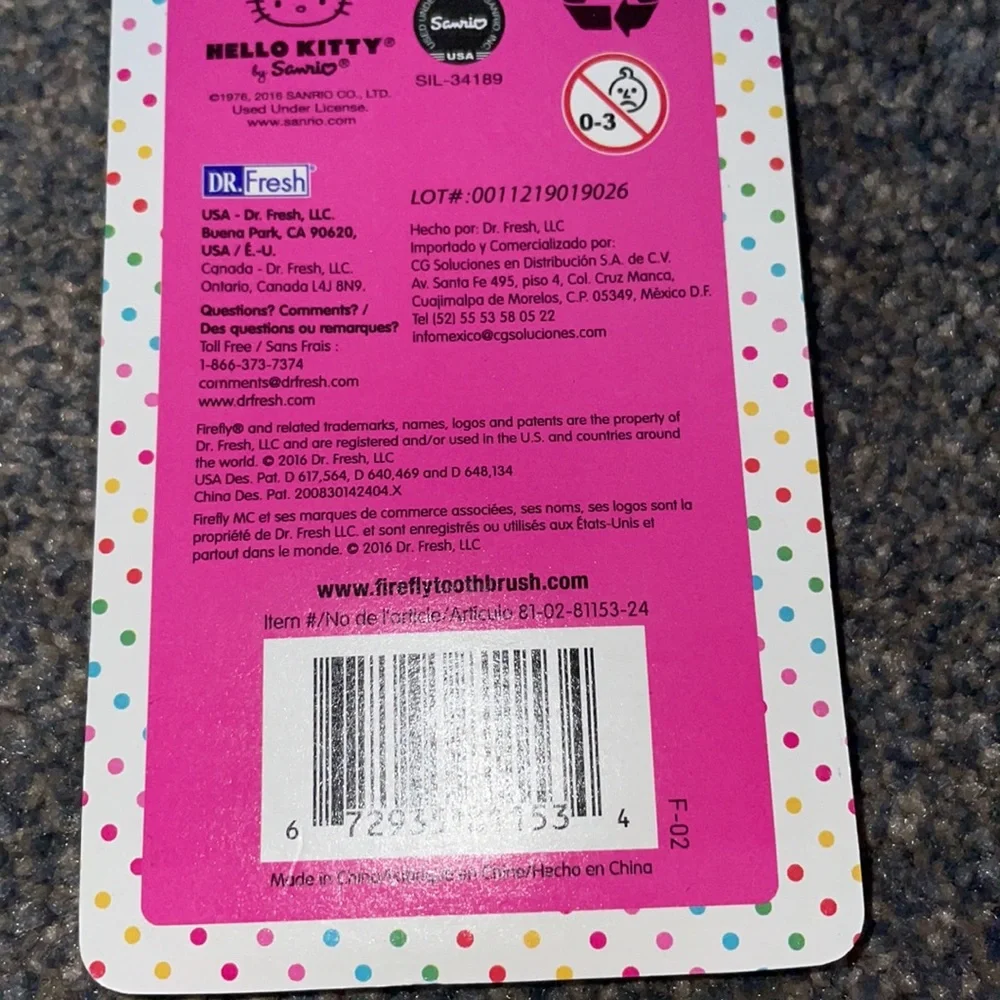 Firefly Hello Kitty Toothbrushes 🪥 3 Pack